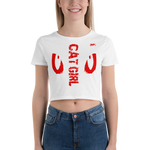 SX2 CAT GIRL TOP CROP TSHIRT WHITE